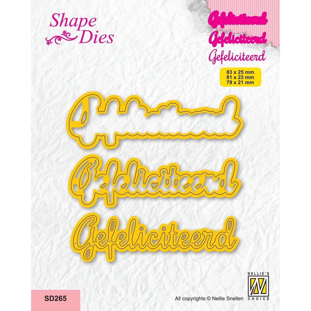 Nellie Snellen Shape Dies Gefeliciteerd (SD265) (OUTLET)