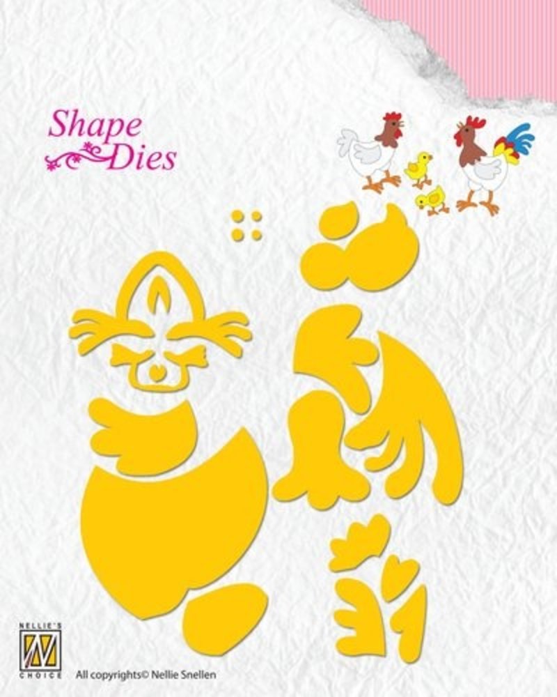 Nellie Snellen Shape Dies Hen & Rooster (SD129) (OUTLET)