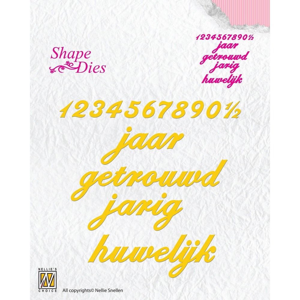 Nellie Snellen Shape Dies Jubileum Verjaardag (SD064) (OUTLET)