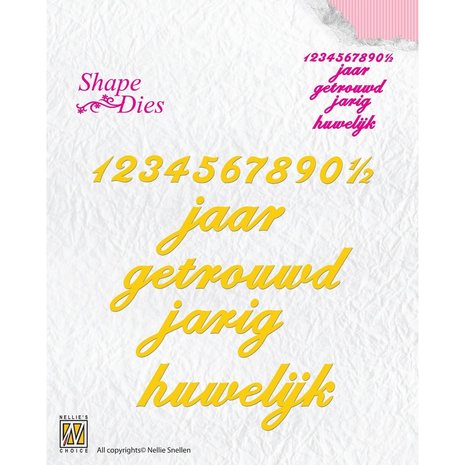 Nellie Snellen Shape Dies Jubileum Verjaardag (SD064) (OUTLET)