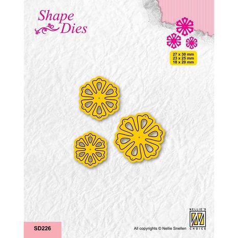 Nellie Snellen Shape Dies Set of 3 Flowers 5 (SD226) (OUTLET)