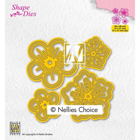 Nellie Snellen Shape Dies Set of Flowers (SD200) (OUTLET) Nellie Snellen Shape Dies Set of Flowers (SD200) (OUTLET)