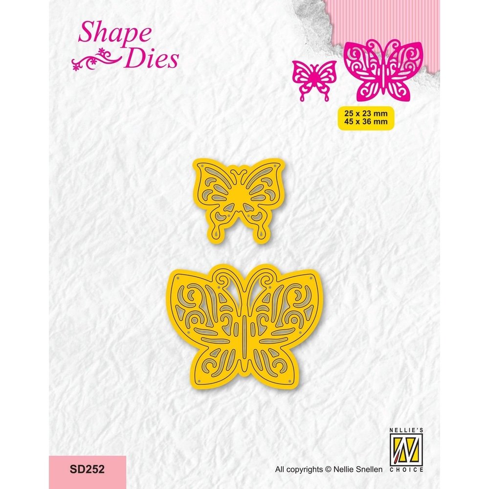 Nellie Snellen Shape Dies Two Butterflies 2 (SD252) (OUTLET)