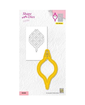 Nellie Snellen Shape Dies w/ Pattern Stencil Christmas Decoration Droplet (SD269) (DISCONTINUED)