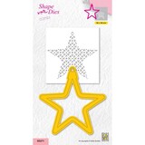Nellie Snellen Shape Dies w/ Pattern Stencil Christmas Decoration Star (SD271) (DISCONTINUED)