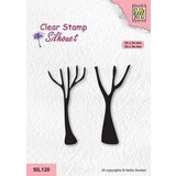 Nellie Snellen Silhouette Clear Stamps Tree Trunks (SIL120) (OUTLET)