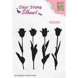 Nellie Snellen Silhouette Clear Stamps Tulips (SIL066) (OUTLET)