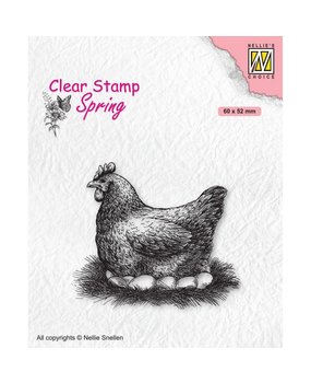 Nellie Snellen Spring Clear Stamps Mother Hen (SPCS019) (DISCONTINUED)