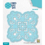 Nellie Snellen Stained Glass Dies Square Curls Ornament 1 (SGD011) (OUTLET)