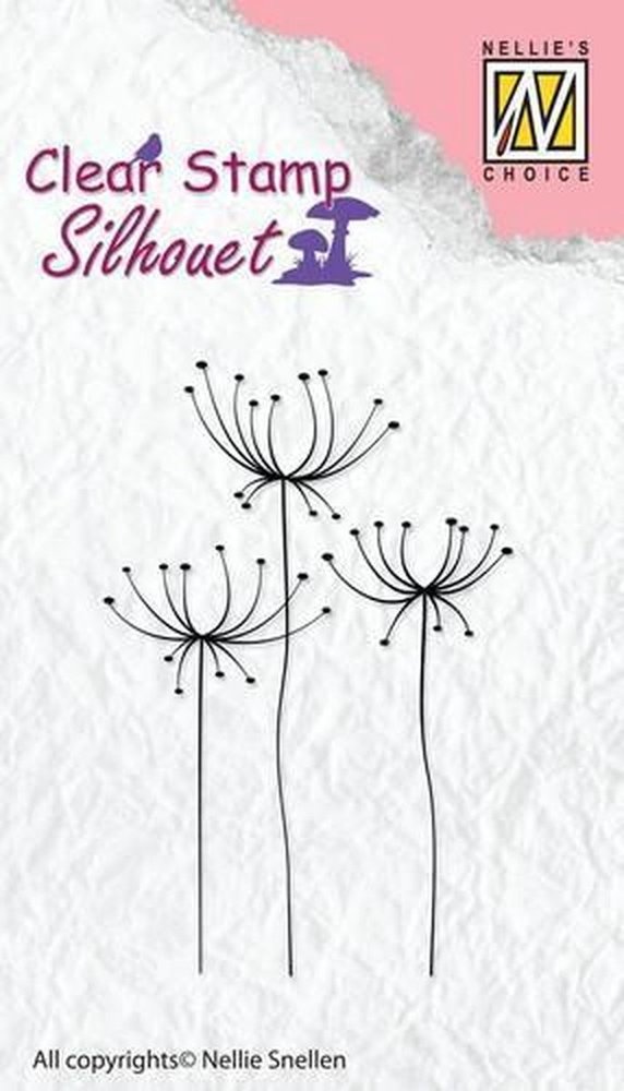 Nellie Snellen Silhouette Clear Stamps Flower 15 (SIL031) (OUTLET)