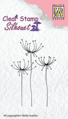 Nellie Snellen Silhouette Clear Stamps Flower 15 (SIL031) (OUTLET)