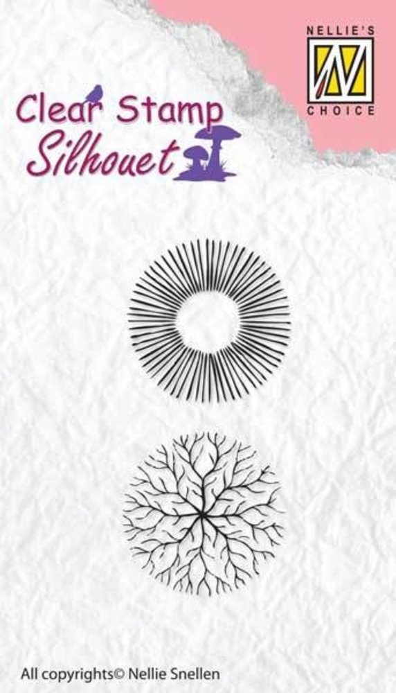 Nellie Snellen Silhouette Clear Stamps Flower 17 (SIL035) (DISCONTINUED)