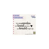 Nellie Snellen Dutch Sentiments Clear Stamps Dat alle woorden van troost... (SENC018) (DISCONTINUED)