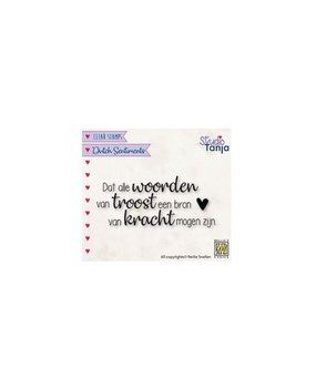 Nellie Snellen Dutch Sentiments Clear Stamps Dat alle woorden van troost... (SENC018) (DISCONTINUED)