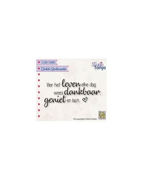 Nellie Snellen Dutch Sentiments Clear Stamps Vier het leven elke dag (SENC017) (DISCONTINUED)