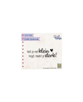 Nellie Snellen Dutch Sentiments Clear Stamps Wat je niet klein krijgt... (SENC016) (DISCONTINUED)