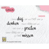 Nellie Snellen Dutch Sentiments Clear Stamps Geen dag dat we niet aan je denken... (SENC014) (DISCONTINUED)