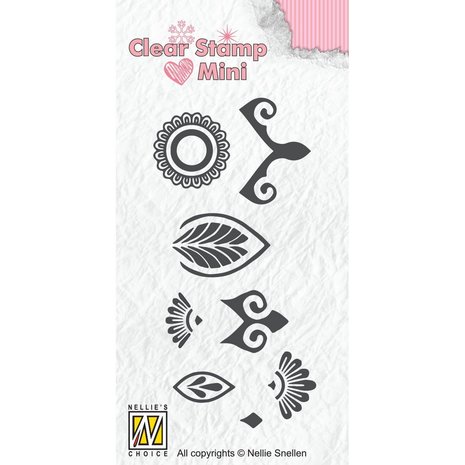 Nellie Snellen Mini Clear Stamps Flower 2 (MAFS016) (OUTLET)