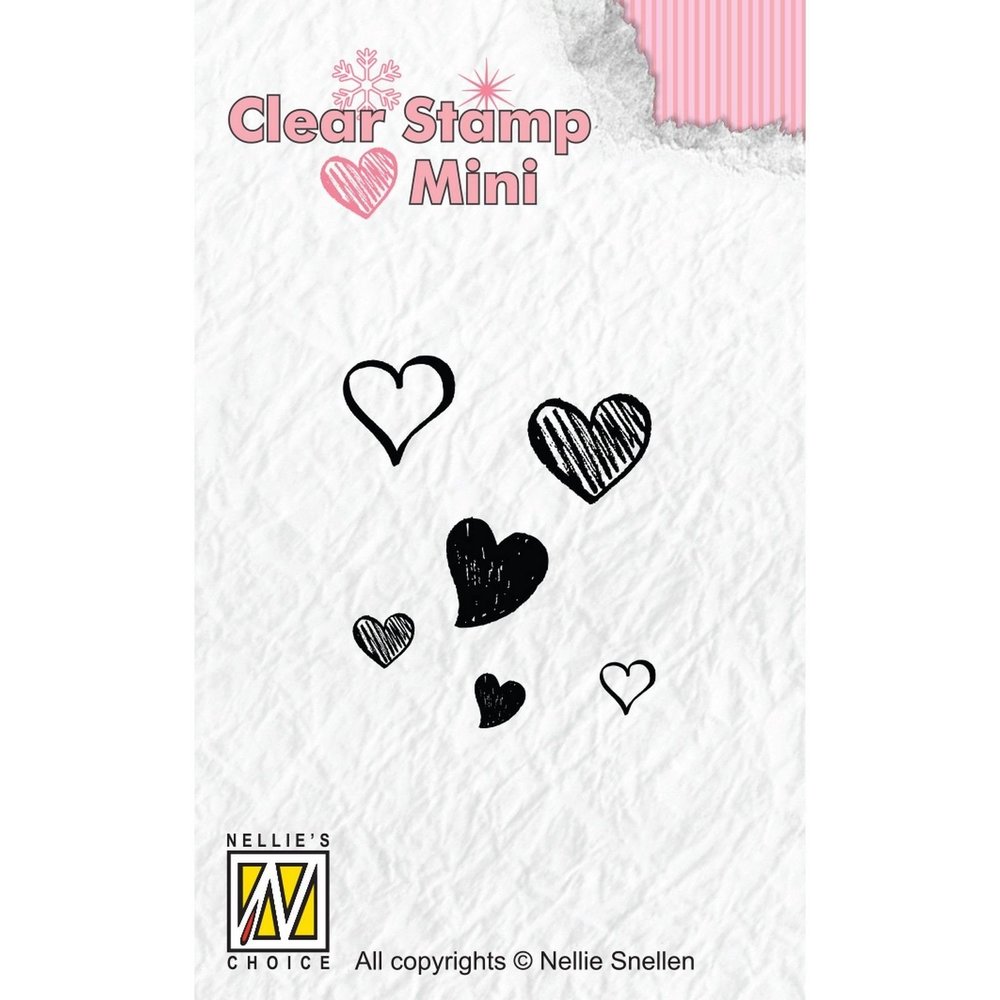 Nellie Snellen Mini Clear Stamps Hearts (MAFS010) (OUTLET)
