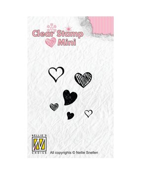 Nellie Snellen Mini Clear Stamps Hearts (MAFS010) (OUTLET)