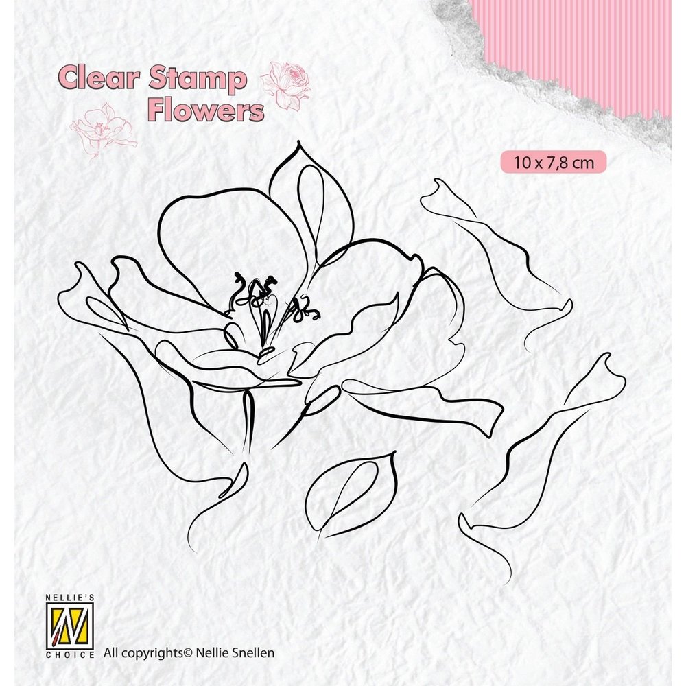 Nellie Snellen Flowers Clear Stamps Wild Rose (FLO018) (OUTLET)