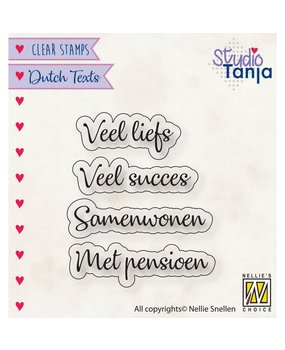 Nellie Snellen Dutch Text Clear Stamps Veel Liefs etc. (DTCS024) (DISCONTINUED)