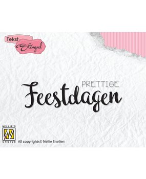 Nellie Snellen Dutch Text Clear Stamps Prettige Feestdagen (DTCS023) (DISCONTINUED)