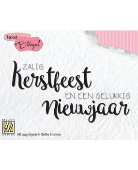 Nellie Snellen Dutch Text Clear Stamps Zalig Kerstfeest En Een Gelukkig Nieuwjaar (DTCS022) (DISCONTINUED)