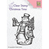 Nellie Snellen Christmas Time Clear Stamps Snowman with Lantern (CT024) (DISCONTINUED)