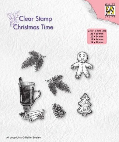 Nellie Snellen Christmas Time Clear Stamps Christmas Decorations (CT037) (OUTLET)
