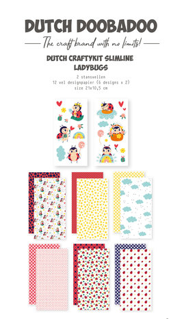 Dutch Doobadoo Crafty Kit Slimline Ladybugs (473.005.040) (DISCONTINUED)