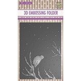 Nellie Snellen 3D Embossing Folder Bird on Branch (EF3D016) (DISCONTINUED)
