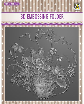 Nellie Snellen 3D Embossing Folder Flower Bouquet (EF3D030) (DISCONTINUED)