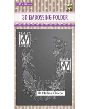 Nellie Snellen 3D Embossing Folder Flower Frame (EF3D020) (DISCONTINUED)