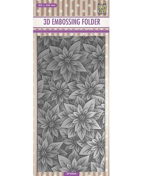 Nellie Snellen 3D Embossing Folders Poinsettia (EF3D034)