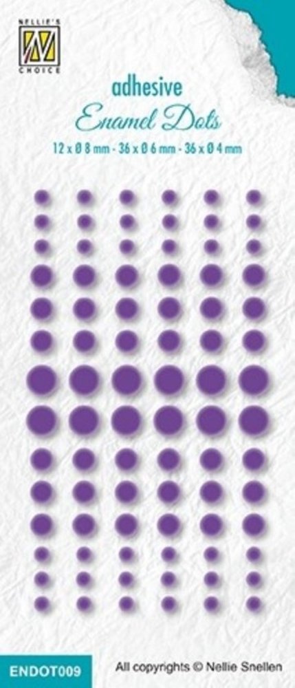 Nellie Snellen Adhesive Enamel Dots Purple (ENDOT009) (DISCONTINUED)