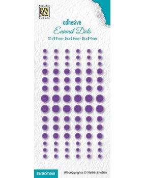 Nellie Snellen Adhesive Enamel Dots Purple (ENDOT009) (DISCONTINUED)
