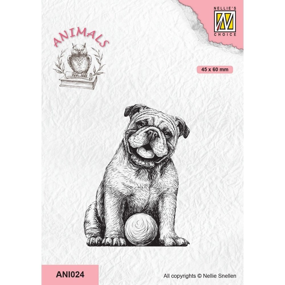 Nellie Snellen Animals Clear Stamps Dog with Ball (ANI024) (OUTLET)