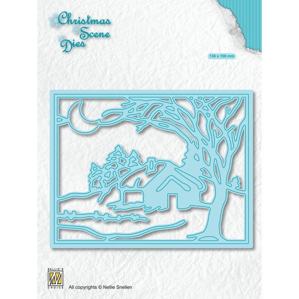 Nellie Snellen Christmas Scene Dies Moonlight Winternight (CRSD007) (OUTLET) Nellie Snellen Christmas Scene Dies Moonlight Winternight (CRSD007) (OUTLET)