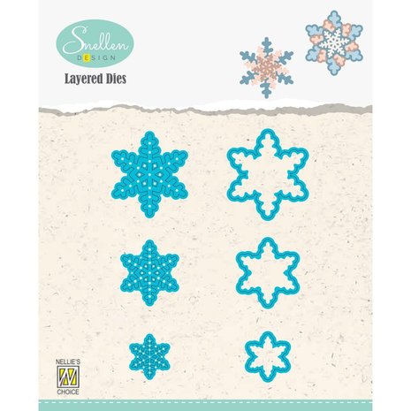 Nellie Snellen Layered Dies Snowflakes 01 (LDSF001) (OUTLET)