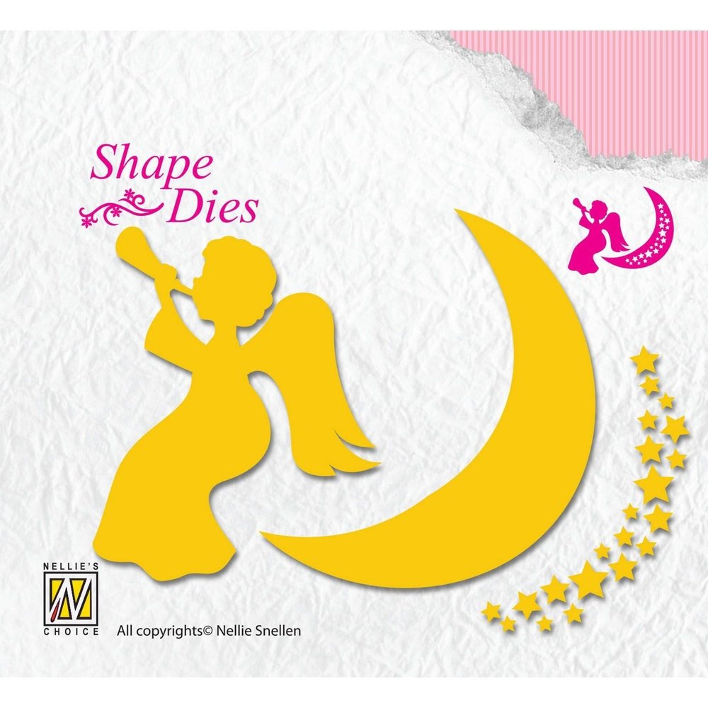 Nellie Snellen Shape Dies Angel, Stars & Moon (SD135) (OUTLET)
