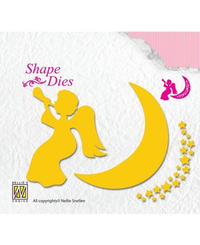 Nellie Snellen Shape Dies Angel, Stars & Moon (SD135) (OUTLET)