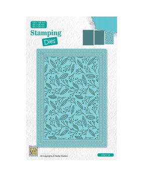 Nellie Snellen Stamping Dies Rectangle Branches with Berries (STAD018) (OUTLET)
