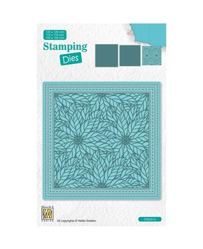 Nellie Snellen Stamping Dies Square Poinsettia (STAD016) (OUTLET)