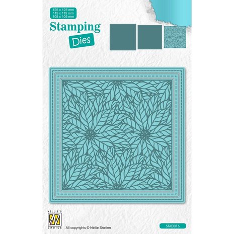 Nellie Snellen Stamping Dies Square Poinsettia (STAD016) (OUTLET)