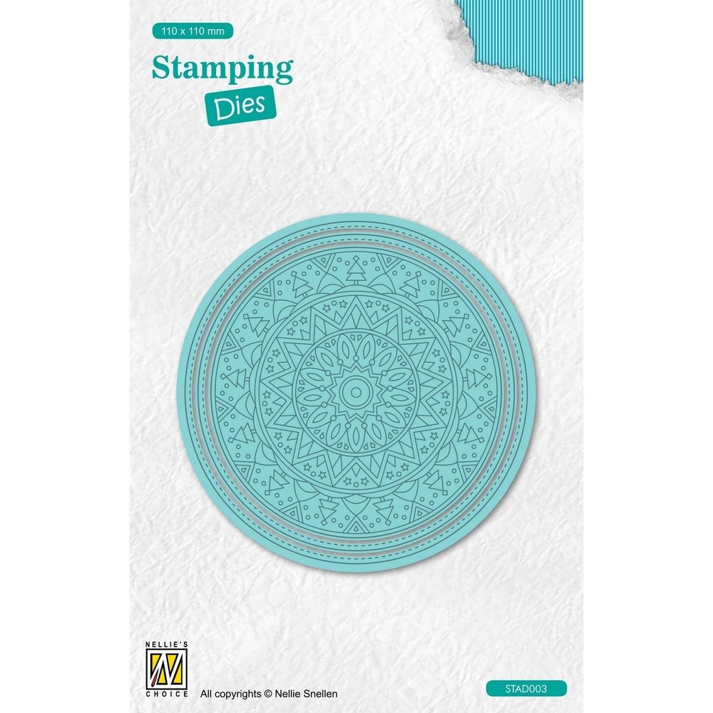 Nellie Snellen Stamping Dies Round Christmas Trees (STAD003) (OUTLET)