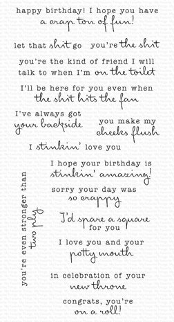 My Favorite Things Toilet Talk Clear Stamps (CS-759) (OUTLET)