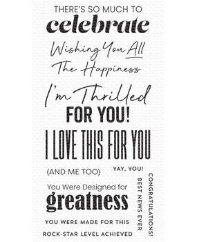 My Favorite Things Thrilled for You Clear Stamps (CS-770) (OUTLET)