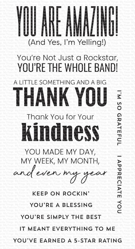 My Favorite Things A Big Thank You Clear Stamps (CS-771) (OUTLET)