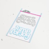 Heffy Doodle Jump For Joy Jumbo Sentiment Dies (HFD0469) (OUTLET)